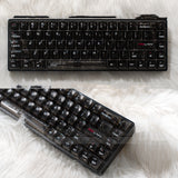 Fully Transparent Glacier Keycaps with Engraved Ice Translucency, Keyboard Accessories