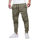 Drawstring Leisure Japanese Overalls, Men's Multi-pocket Trousers