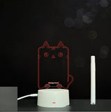 3D Acrylic Handwriting Message Board LED Light, Creative Note Lamp