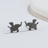 Cute Elf Animal Stud Earrings for Women – Trendy INS Style