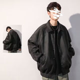 Men's Autumn Winter Suede Bomber Coat, Autumn Top Jacket