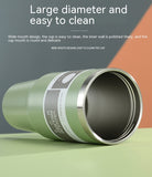 Portable Car Cup, Stainless Steel Travel Sports Water Bottle with Handle Cover, Coffee Tumbler Cup