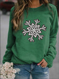 Christmas Creative Letter Print Crew Neck Sweatshirt for Women
