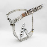 Stainless Steel Female Metal Chastity Belt Lock, Catheter Device