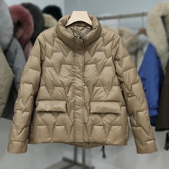 Women's Duck Down, Urban Casual Zippered Coat