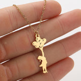 INS Light Luxury Personality, Cute Cartoon Animal Pendant Necklace