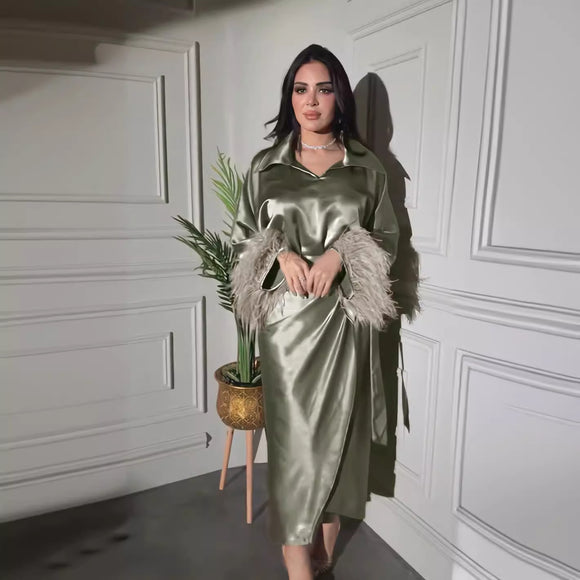 Muslim Feather Elite-look Dress