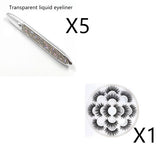 False Eyelashes, Self-adhesive Multicolor Eyeliner