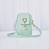 Mobile Phone Bags Women's Woven Pearl Tassel Cover Type Crossbody Shoulder Bag