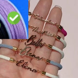 Personalized Name, Colorful Rope Chain Bracelet, Adjustable Hand Jewelry for Girls