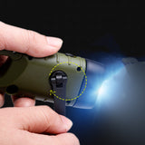 Outdoor Hand-cranked Power Generation Strong Light Solar USB Charging LED Flashlight