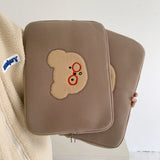 Compatible with Apple, Wind Girls' Tablet Bear Bag, Student's Korean Version IPad Pouch