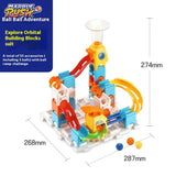 Ball Track Building Blocks – Assembly Marble Run Adventure Set for Kids