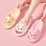 Cute Rabbit Slippers for Kids Women Summer Home Shoes Bathroom Slippers
