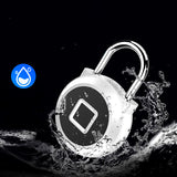 Fingerprint Smart Keyless Lock, IP65 Waterproof Anti-theft Security Padlock, Door Luggage Case Pad Locks