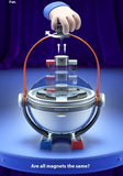 Magnet Lodestone Science Canned Magnetic Magic Ball, Children's Multi-functional Fun Physics Educational Toys