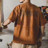 Retro Washed T-shirt, Heavy Short-sleeved Shirt for Men