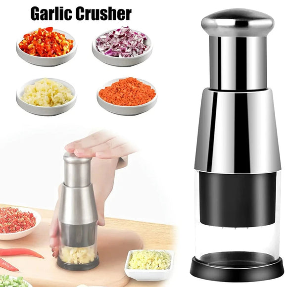 Garlic Crusher Onion Multipeler Vegetables Chopper, Manual Press Machine Squeezer, Kitchen Gadgets