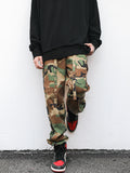 Camouflage Floating Rope Belt, Straight Loose Trousers