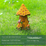 Resin Solar Decoration Tree House, Outdoor Garden Lawn Lamp
