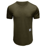 Men’s Solid Color Sports T-shirt – Loose Fit, Short Sleeve Casual Tee
