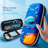 Three-dimensional Pencil Case, Primary School Kindergarten Cartoon Large Capacity Pencil Box