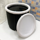 Portable Ice Baths Inflatable Air Ring PVC Bath Bath Household Bath Tub Holder Foldable Bath Tub for Recovery Therapy Outdoor