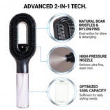 One-click Spray Hair Brush – Anti-frizz Detangling Comb with Water Mist