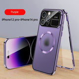 Double-sided Magnetic Glass Phone Case, Full Protection Cover