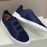 Fashion Unique Cross Elastic Band, Men's Board Sneakers