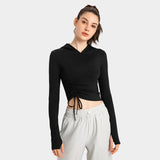 Slim-fitting Running Sweatshirt, Finger Yoga Workout Top