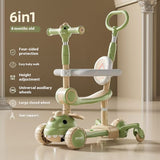 Children's Baby Push Handle Guardrail Scooter