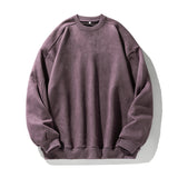 Suede Look Solid Color Casual Turtle Neck Sweatshirt for Men, Soft Premium Winter Pullover