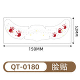 Halloween Face Tattoo Stickers – Waterproof Temporary Horror Makeup Tattoos for Men & Women