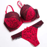 Lace Color Matching, Plus Size, Bra Underwear Set