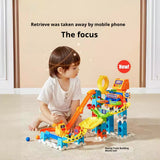 Ball Track Building Blocks – Assembly Marble Run Adventure Set for Kids