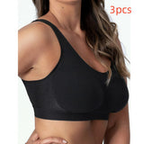 Large Size Light Version Vest, Solid Color Base Polyester Brassiere