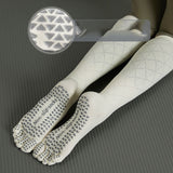 Long Yoga Tights, Female Pilates Five Finger Cotton Socks