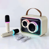 Bluetooth-compatible Speaker, Colorful RGB Portable Karaoke Wireless Stereo