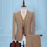 Men's Three-piece Korean Style, Slim Business Suit