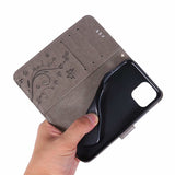 Butterfly Embossed Leather Flip Cover Protective Phone Case
