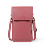 Mini Shoulder Crossbody Bags for Women, Casual Solid Color Mobile Phone Bag Long Wallet