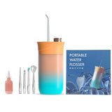 Oral Irrigator, Dental Portable Water Flosser Tips, USB Rechargeable 200ml Water Tank Flosser for Cleaning Teeth