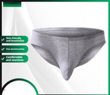 Men’s Low Waist Cotton Briefs with U Pouch – Soft Stretch Triangle Underwear for Daily Comfort (Pack of 2)
