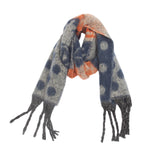 Thick Jacquard Dot Shawl Scarf with Tassels