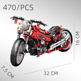 Assembled Motorcycle Boys' Puzzle, Small Particles Building Blocks Gift Box
