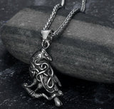 Vintage Nordic Rune Necklaces for Men, Stainless Steel Norse Runes Viking Pagan Elder Futhark Pendant, Amulet Fashion Jewelry