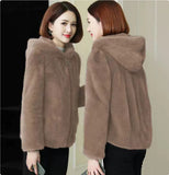 New Winter Thick Fur-lined Hooded Coat, Small Jacket