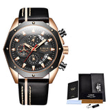 Fashion Men's Watches, Top Brand Luxury Silicone Sports Quartz Date Clock, Waterproof Chronograph Wristwatch