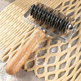 Stainless Steel European Style Dough Cutter with Wooden Handle